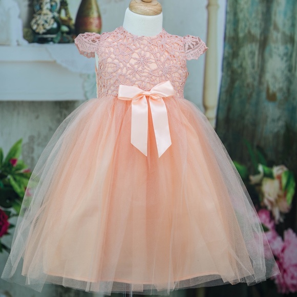 peach easter dress